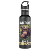 Bouteille D'eau Chimpanzés Awesome comme un Chimpanzé (Devant)