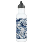 Bouteille D'eau Chinoiserie Bleu et Blancs Fleurs florales (Droite)