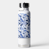 Bouteille D'eau Chinoiserie Oiseau Bleu Monogramme (Évier)