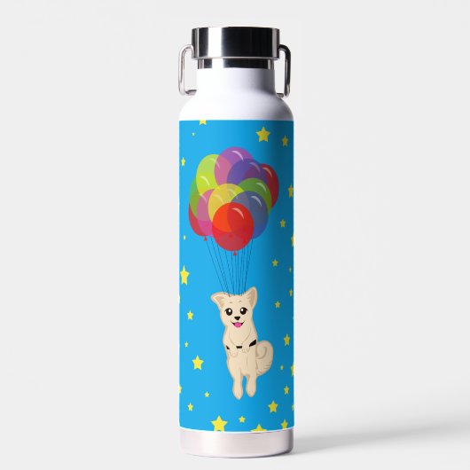 Bouteille D'eau Chiot avec ballons (Avant)