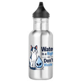 Bouteille D'eau Chiot Mignon Économiser l'Eau Éco-Responsable (Droite)