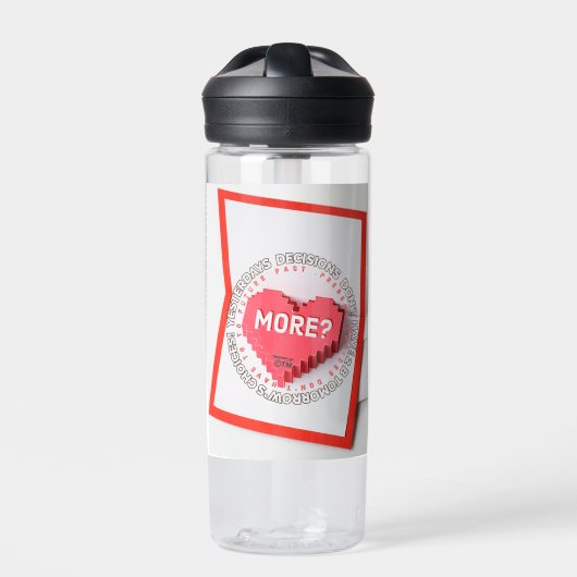 Bouteille D'eau ChiRadioLLC™ Inspirational Message WaterBottle (Extérieur)