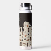 Bouteille D'eau Chocolat Thème Motif Recette Livre de recettes (Arrière)