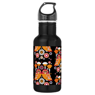 Bouteille D'eau Chouette d'art populaire
