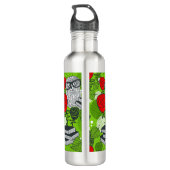 Bouteille D'eau Chouette en roses rouges (Dos)