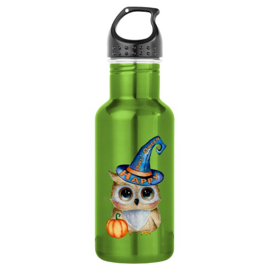 Bouteille D'eau Chouette HALLOWEEN (Devant)