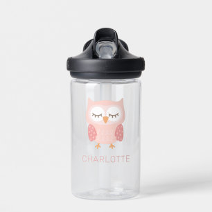 Bouteille D'eau 'Chouette rose', filles customisées mignonnes et c
