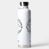 Bouteille D'eau Chouette tribale noire et blanche (Droite)