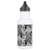 Bouteille D'eau Chouettes dans le chêne, noir et blanc (Droite)