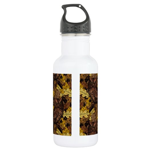 Bouteille D'eau Chouettes d'automne (Dos)