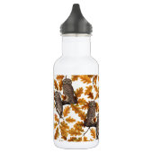 Bouteille D'eau Chouettes d'automne sur coton blanc (Gauche)