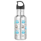 Bouteille D'eau Chouettes et branches Motif (Dos)