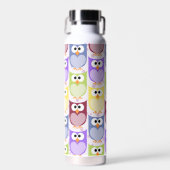 Bouteille D'eau Chouettes mignonnes, Chouette Motif, Chouettes pou (Avant)