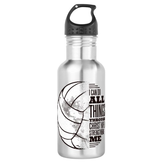 Bouteille D'eau Christ de volleyball (Devant)