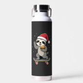 Bouteille D'eau CHRISTMAS SLOTH Funny Christmas Skateboard Sloth ( (Avant)