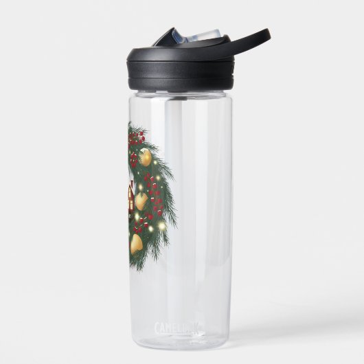 Bouteille D'eau Christmas wreath with pine branches (Gauche)