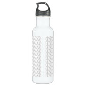 Bouteille D'eau Chrome sur Knit blanc sensibilisation au ruban Imp (Dos)