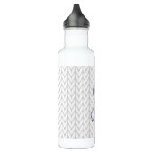 Bouteille D'eau Chrome sur Knit blanc sensibilisation au ruban Imp (Gauche)