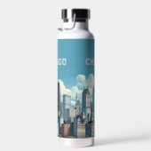 Bouteille D'eau Ciel de Chicago bleu (Plage)