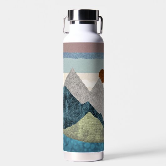 Bouteille D'eau Ciel rayé de montagne (Avant)