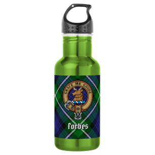 Bouteille D'eau Cimier du clan Forbes sur tartan