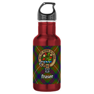 Bouteille D'eau Cimier du clan Fraser sur tartan de chasse