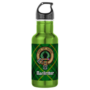 Bouteille D'eau Cimier du clan MacArthur sur tartan