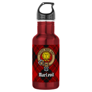 Bouteille D'eau Cimier du clan MacLeod de Raasay sur tartan