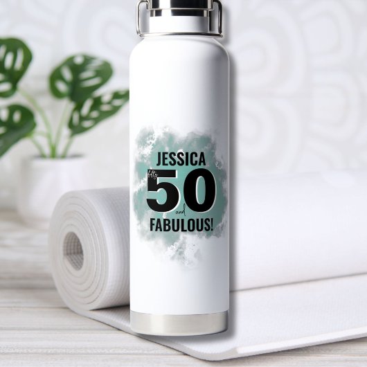 Bouteille D'eau Cinquantième anniversaire chic