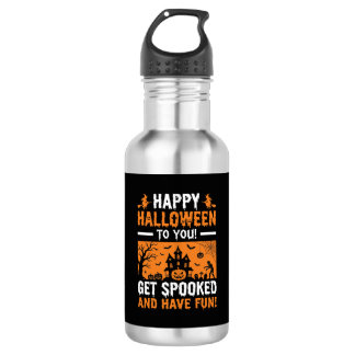 Bouteille D'eau Citation de maison hantée effrayante pour Hallowee
