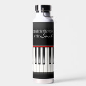 Bouteille D'eau Citation de musique sur clavier de piano (Gauche)