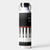 Bouteille D'eau Citation de musique sur clavier de piano (Avant)