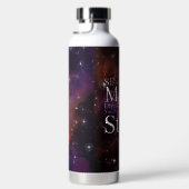 Bouteille D'eau Citation Inspirante de Nebula violette orange (Droite)