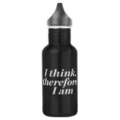 Bouteille D'eau Citation "Je Pense, Donc Je Suis" (Gauche)