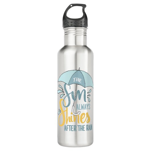 Bouteille D'eau Citations de pluie Sun Citations de résultats posi (Devant)