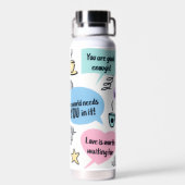 Bouteille D'eau Citations Motivationnelles Colorées (Arrière)