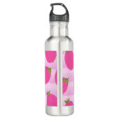 Bouteille D'eau Citrons roses Fruits d'été Aquarelle amusante (Dos)