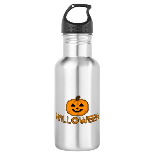 Bouteille D'eau Citrouille d'Halloween (Devant)