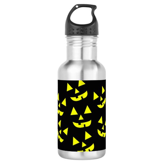 Bouteille D'eau Citrouille d'Halloween Jack O' Lantern (Devant)