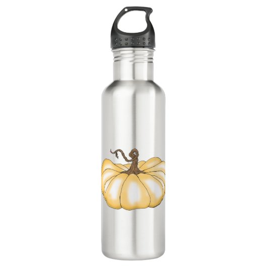 Bouteille D'eau citrouille orange plat (Devant)