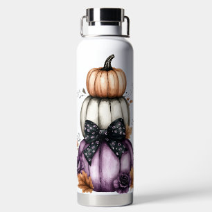 BOUTEILLE D'EAU CITROUILLES D'HALLOWEEN ROSE BLANC VIOLET À L'AQUA
