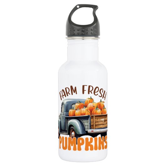 Bouteille D'eau Citrouilles frais - Camion rustique (Devant)