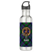 Bouteille D'eau Clan Baird Crest sur Tartan (Devant)