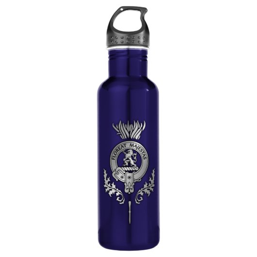Bouteille D'eau Clan Brown Crest & Scottish Thistle (Devant)
