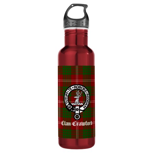 Bouteille D'eau Clan Crawford Crest Tartan (Devant)