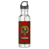 Bouteille D'eau Clan Cumming Crest sur Tartan (Devant)