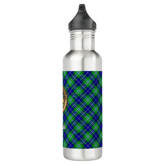 Bouteille D'eau Clan Douglas Crest sur Tartan (Droite)