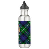 Bouteille D'eau Clan Forbes Crest sur Tartan (Droite)
