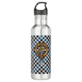 Bouteille D'eau Clan Haig Crest over Check Tartan (Devant)