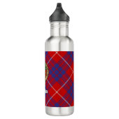 Bouteille D'eau Clan Hamilton Crest sur Red Tartan (Droite)